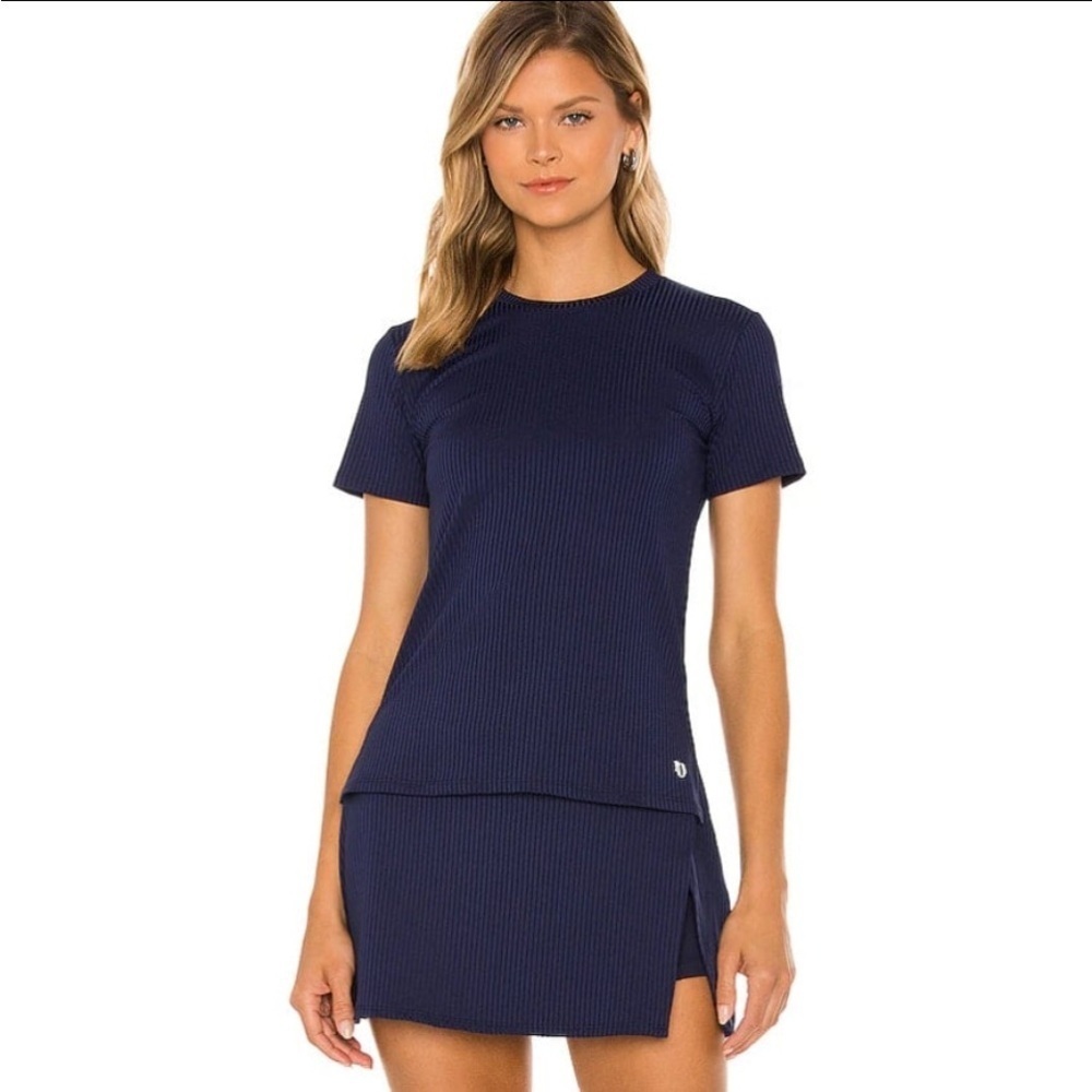 *Final Price* 🆕 EleVen by Venus Williams | Love to Love Rib Tee in Admiral Navy